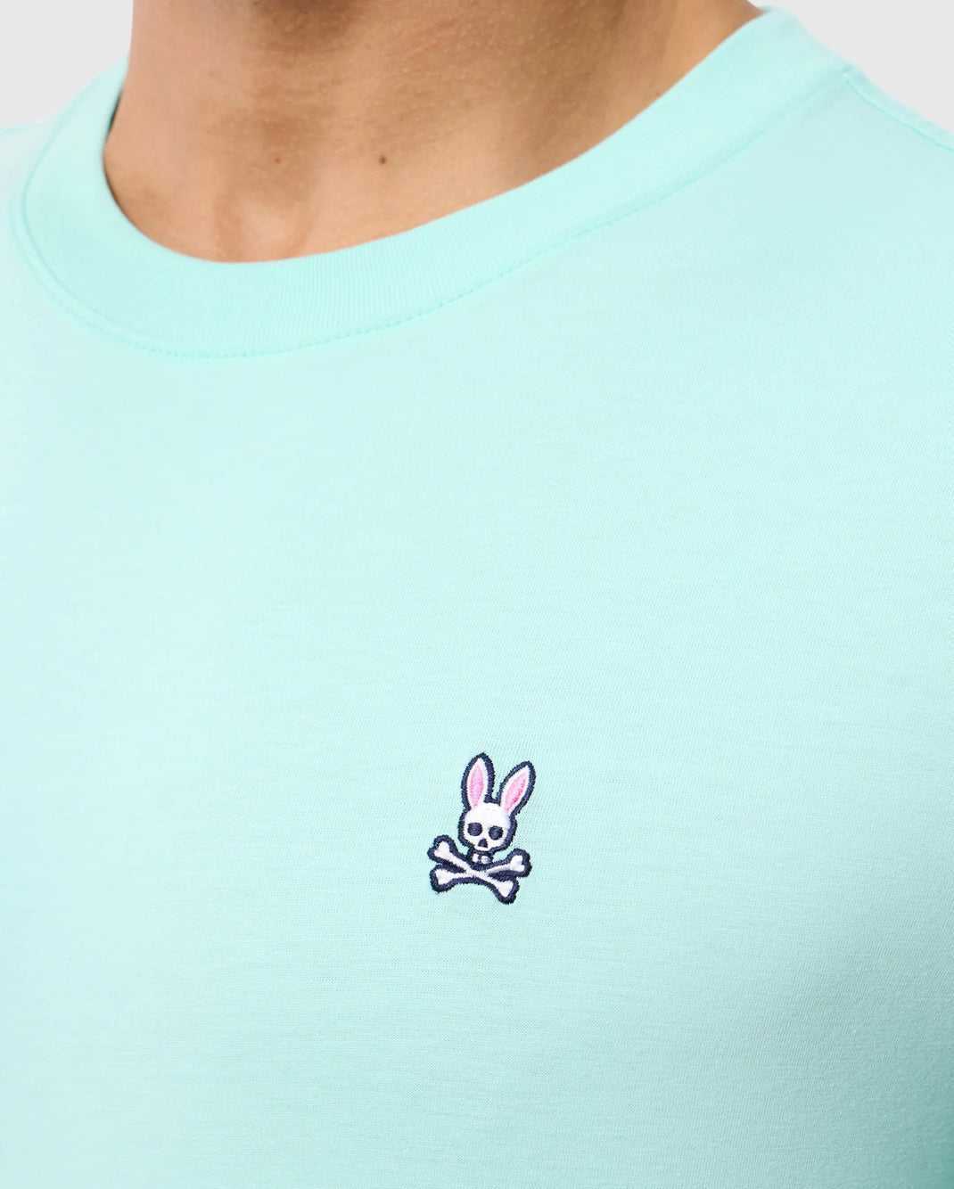 Tees Psycho Bunny Classic Crew Neck Tee Beach Glass Homme | OMV-15045548